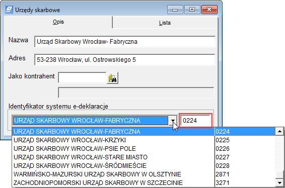 Rejestr VAT Optivum. Jak przygotować deklarację VAT-7 oraz jednolity plik kontrolny? 2/7 Jeśli słownik jest pusty, to funkcja dodawania nowej pozycji włącza się automatycznie. Wprowadź dane urzędu.