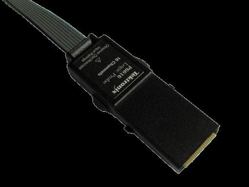 SPRZĘT Fotografia 1. Wtyk sondy logicznej sywnymi sondami pomiarowymi Tektronixa, np. TPP0500, pracującymi w paśmie 500 lub 1000 MHz.