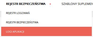 Rys. 58 Raport w rejestrze bezpieczeństwa W celu podejrzenia rejestru bezpieczeństwa w Portalu zdajacych: 1. Należy przełączyć zakładkę na Rejestr logowań Portal zdających. Rys.