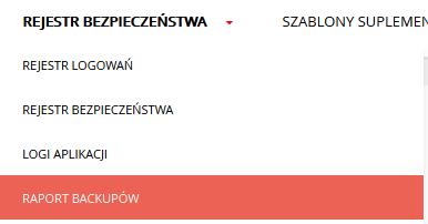 Rys. 67 Logi aplikacji portal zdających: Szukaj 3. Po wyszukaniu, Użytkownikowi wyświetli się raport z następującymi informacjami: Rys. 68 Raport rejestru logów aplikacji 9.