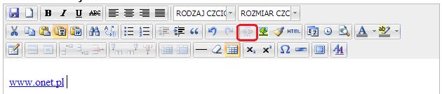 Rys. 106 Edytor TinyMCE. Przycisk: Edytuj style CSS. 3. W razie potrzeby (np. brakuje dodatkowych opcji), jest możliwość edycji kodu HTML, poprzez wybór następującej ikonki: Rys. 107 Edytor TinyMCE.