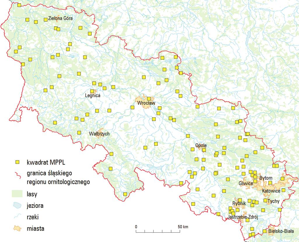 publikacja opisuje tendencje zmian liczebności ptaków na Śląsku odnotowane w ramach MPPL w latach 4.