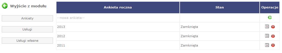 4 Opcje dostępne dla administratora Panel administratora przez kolejne trzy cykle testowe był stopniowo modyfikowany i rozbudowywany, aby móc odpowiedzied na wszystkie potrzeby użytkowników. 4.