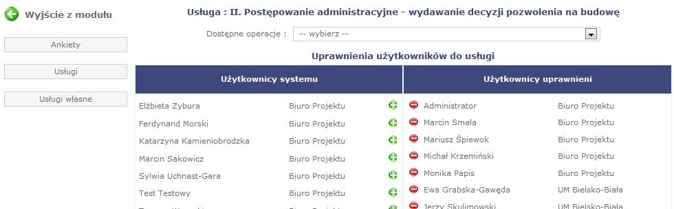 Oznacza to, że pytania w ramach tej usługi nie pojawią się w ankiecie do wypełnienia dla wskazanej grupy lub wskazanego urzędu, a urzędy te nie zostaną uwzględnione przy prezentacji danych