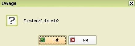 Po uzupełnieniu i zatwierdzeniu informacji, opisywany zabieg pojawił się w dolnej sekcji okna Zlecenia.