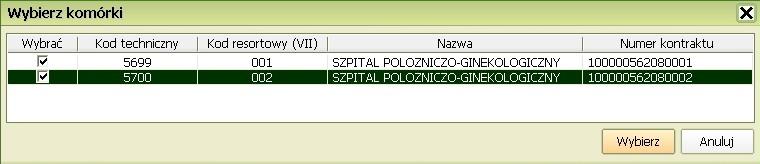 Z nowo otwartego okna, należy wybrać (poprzez zaznaczenie) interesujące nas konkretne komórki