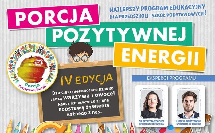 Porcja Pozytywnej Energii Celem Programu jest edukacja i kształtowanie u dzieci właściwych nawyków żywieniowych