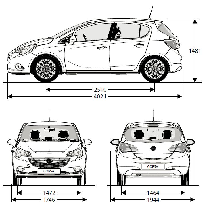 CORSA KONWERTOWANA DMC: 1 605-1 695 kg