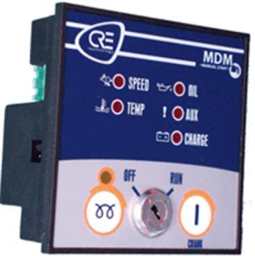 UKŁADY RĘCZNEGO STARTU AGREGATÓW MDM MDM jest tanim urządzeniem do ręcznego startu/stopu agregatu przy pomocy kluczyka I przycisków sterowniczych. Urządzenie jest wyposażone w LED-y alarmów.