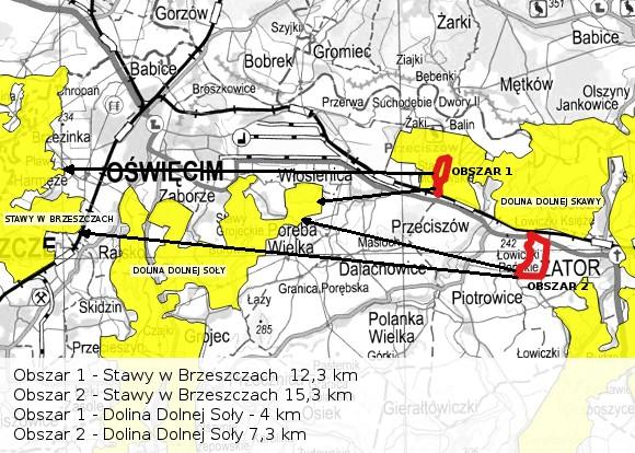 Dolina Dolnej Soły (PLB120004) swoim obszarem obejmuje kompleks stawów rybnych w dolinie dolnej Soły, fragment doliny rzeki w pobliżu jej ujścia do Wisły oraz dwie żwirownie.