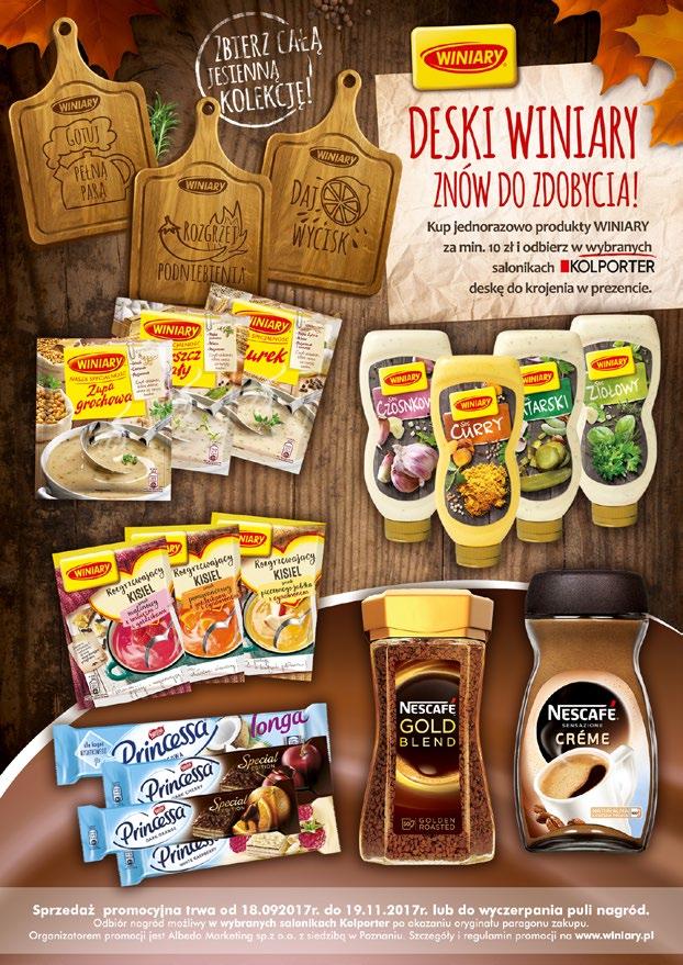 23% TANIEJ 32% TANIEJ Kisiel Winiary rozgrzewający różne smaki 36g Cena za 1kg - 16,50zł Kawa Nescafé Gold Blend 100g Cena za 1kg - 149,90zł 4 79