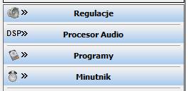 barwy głosu Procesor Audio panel do sterowania funkcjami Procesora Audio Programy panel do