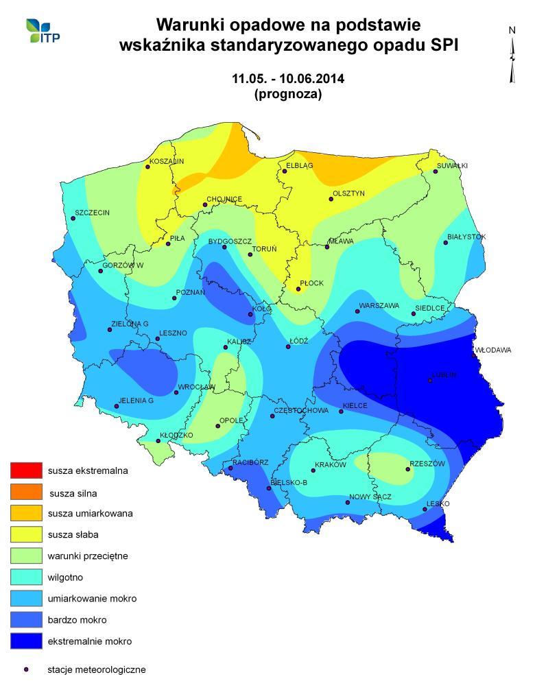 Przykład oceny rzeczywistych warunków opadowych i