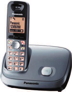 Telefon bezprzewodowy Panasonic KX-TG6511 jednoprzyciskowa obsługa trybu ECO system głośnomówiący w słuchawce, wiadomości SMS* książka telefoniczna (100 numerów i nazw) możliwość zalogowania do 6