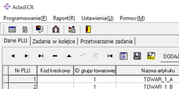 jest zawsze baza danych PLU oraz baza kodów kreskowych (2 zadania dla jednej akcji Ściągnij ).