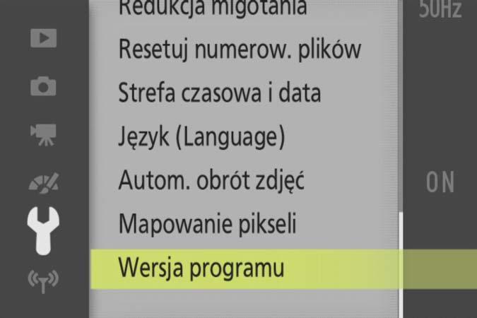 5 Zaktualizuj oprogramowanie sprzętowe Zwróć uwagę, że w zależności od modelu aparatu, okna dialogowe i komunikaty wyświetlane podczas aktualizacji mogą się różnić od przedstawionych tutaj.