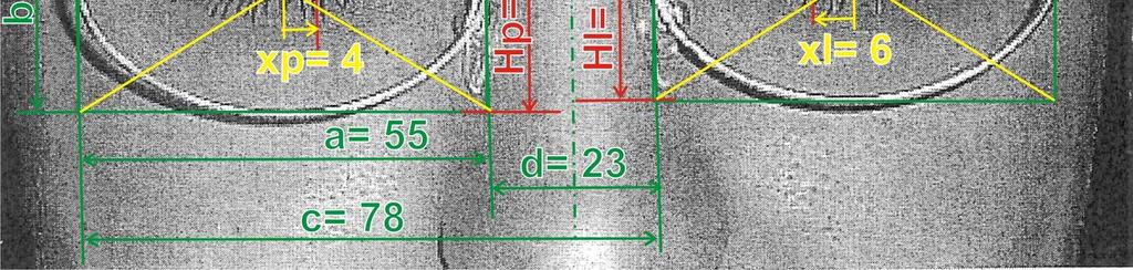 Ø L = a +2 X L +2 = 55 +2 6 +2 = 69 mm Wybór soczewki z katalogu W KATALOGU BRAK LEWEJ SOCZEWKI Jedyną soczewka mineralną w dostępnych kartach jest soczewka IZOKRON 15 Wybieram soczewkę o średnicy 65