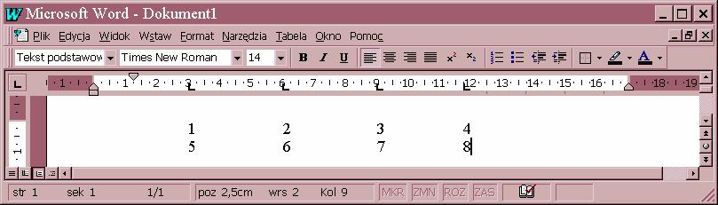 Tabela składa się z komórek, które można oddzielnie formatować. b. W tabeli można formatować tylko pierwszy wiersz. c. Nie jest możliwe zwiększenie liczby kolumn tej tabeli. d.