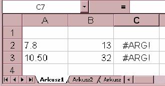 W komórce C5 należy liczyć iloczyn a nie iloraz odpowiednich liczb. 33. Wskaż zdanie nieprawdziwe: (dotyczy rysunku poniżej) a.