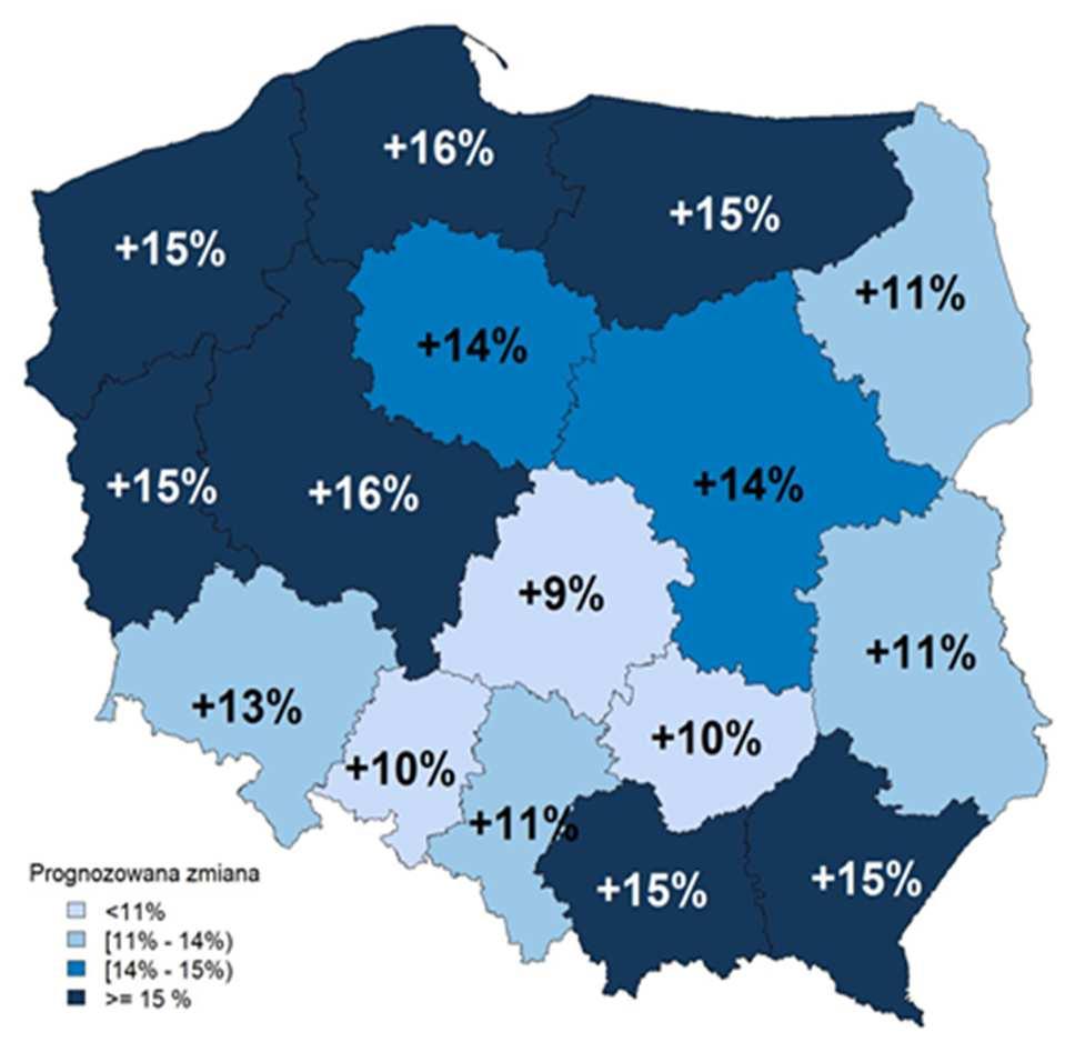 B. Epidemiologia Analizując zachorowalność z powodu chorób układu krążenia w aspekcie przestrzennym, w perspektywie najbliższej dekady należy spodziewać się wzrostu zachorowalności we wszystkich