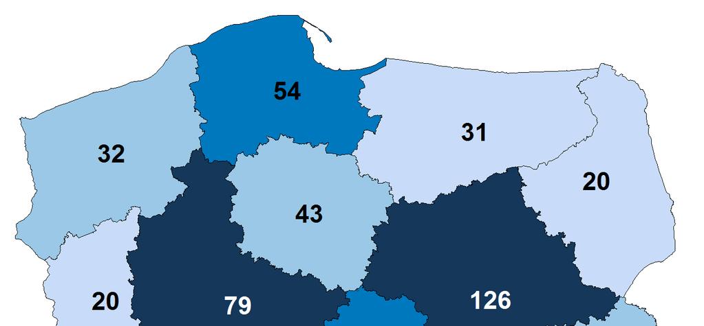 Z map potrzeb zdrowotnych wynika, iż Wielkopolska plasuje się na wysokim 4. miejscu w zakresie hospitalizacji pacjentów z pękniętym tętniakiem.