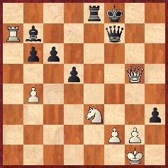 5156.Obrona Nimzowitscha [E34] Hawana 1963 GM Pachman (Czechosłowacja) GM Korcznoj (ZSRR) 1.d4 Sf6 2.c4 e6 3.Sc3 Lb4 4.Dc2 d5 5.cxd5 exd5 6.Lg5 h6 7.Lxf6 Dxf6 8.a3 Lxc3+ 9.Dxc3 0 0 10.