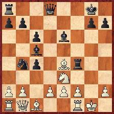 Wa2 e6 14.b3 f5 15.Sg5 Hf6 16.c4 h6 17.Sf3 fe4 18.de4 e5 19.g3 Wae8 20.Sf2 ef4 21.gf4 He6 22.Gc1 Sf6 23.Gb2 72.Hh8 Wg8 73.Hh6 Wg7 74.Hh8 i remis. Największa sensacja pierwszej rundy.