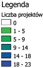 Rysu nek 127 Liczba projektów realizowanych w