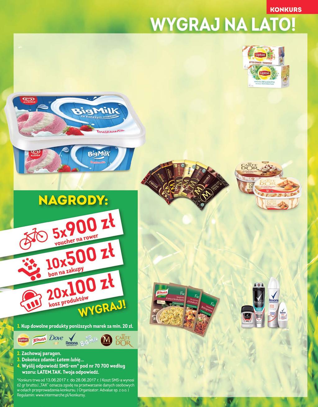 4 zł 10,99 6 99 Lody Big Milk 1 l Herbata Lipton Yellow Label 120 torebek x 2 g 5,83 zł / 100 g Intense Black