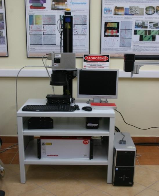 Stanowisko wyposażone jest w laser technologiczny Nd: YAG z nowoczesną precyzyjną optyką, automatyką sterującą oraz system monitorowania procesów technologicznych. 1.2.