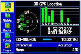 Menu Główne > Zakładka GPS... Zakładka GPS. Menu Główne. Menu główne zawiera kilka dodatkowych stron które przydatne są podczas planowania podróży i użycia GPSMAP 495.