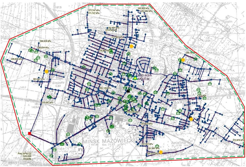 Monitoring poziomu nawonienia 3/3 Lokalizacja analizatorów i korelacja pomiarów z punktami nadzoru w danej sieci (lato/zima). 1.