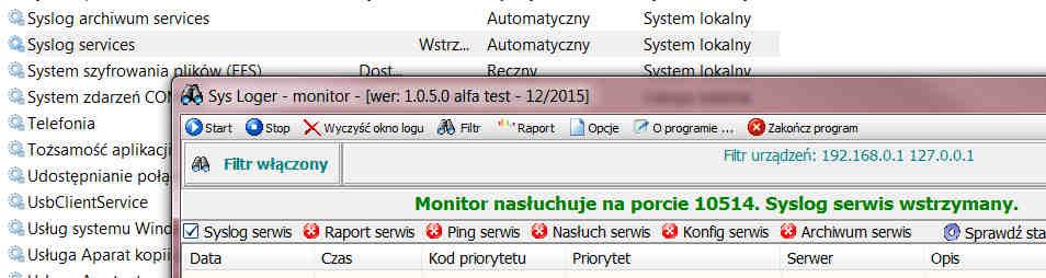 6. W opcjach Serwisy dodano kontrolę instalacji (dostępności), zatrzymania oraz wstrzymania danej usługi/serwisu.