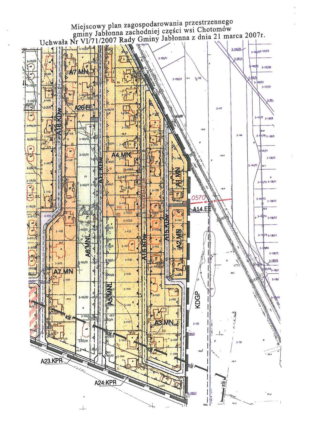 Miejscowy plan zagospodarowania przestrzennego gminy Jabłonna zachodniej części wsi Chotomów