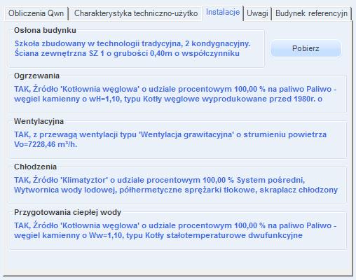 Certyfikat 12.2.1.4 Zakładka Instalacje Rys 465.