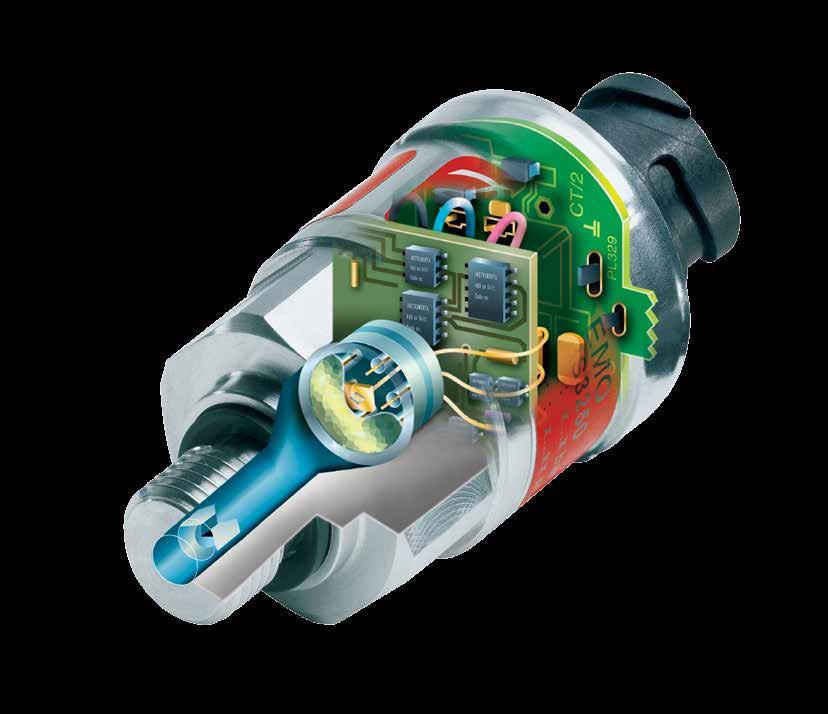 Dostępne różnorodne połączenia elektryczne 1 Elektronika Przetworniki ciśnienia typu MBS firmy Danfoss zawierają układ elektroniczny wykonany w technologii analogowej i oferują wyjątkowe rozwiązania