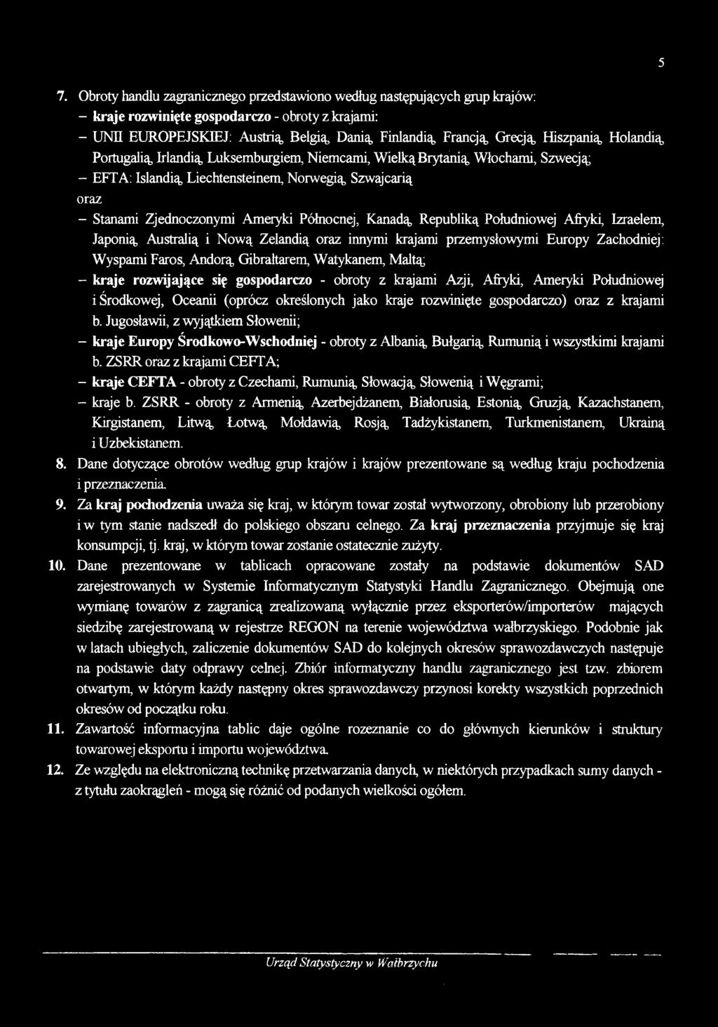 Kanadą Republiką Południowej Afryki, Izraelem, Japonią Australią i Nową Zelandią oraz innymi krajami przemysłowymi Europy Zachodniej: Wyspami Faros, Andorą Gibraltarem, Watykanem, Maltą - kraje