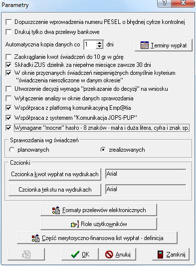 wybrać opcję SYSTEM PARAMETRY: a następnie w oknie Parametrów wybrać ikonę Edycja opcję Współpraca z platformą