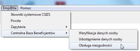 Po wprowadzeniu w/w godzin program codziennie, automatycznie, bez udziału użytkownika będzie pobierał raport niezgodności dostępny na serwerze CSIZS.