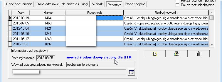 Po zatwierdzeniu szablonu przez OK informacja o zleceniu przeprowadzenia wywiadu widoczna będzie w głównym oknie zakładki Wywiady: W tym momencie wywiad jest gotowy do odebrania przez terminal