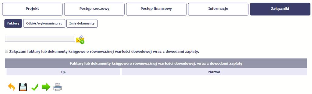 Ze względów bezpieczeństwa, system pozwala na załączanie wyłącznie określonych rodzajów plików, np. zakazane jest dodawanie plików wykonywalnych, takich jak.exe czy.com.