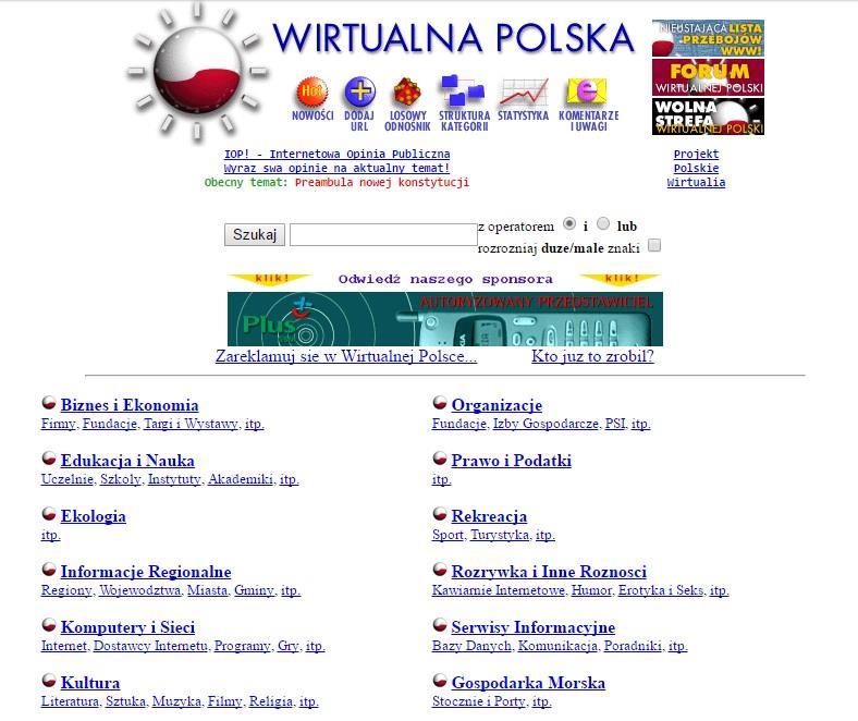 [1/14] P o p u l a r n e s e r w i s y i n t e r n e t o w e Spoglądając wstecz na polski Internet możemy zauważyć ogromny postęp technologiczny, który się dokonał w ciągu zaledwie kilkunastu lat.