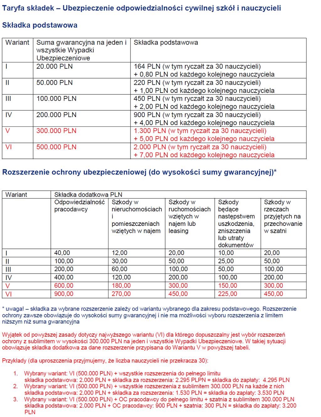 5 1. formie imiennej - w której Ubezpieczającym może być szkoła lub osoba fizyczna, na przykład reprezentant Rady Rodziców lub 2.