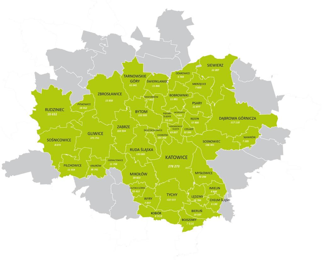 DOSKONAŁA LOKALIZACJA Metropolia Silesia Integracja i współpraca partnerów w dużych projektach (wspólny budżet w wysokości 250-280 mln PLN) Wspólna