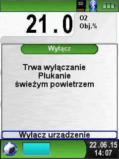 Funkcja automatycznego wyłączania Analizator EUROLYZER STx posiada także funkcję automatycznego wyłączania po danym