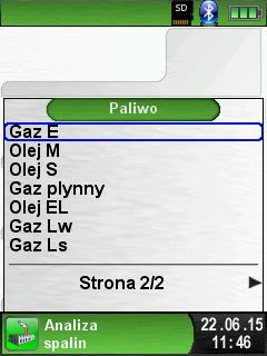 Procesowi kalibracji urządzenia towarzyszy ikona pracującej pompy spalin oraz wyświetlany jest pasek obrazujący niezbędny czas potrzebny do zakończenia procesu kalibracji.