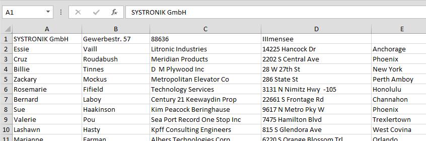 W celu dokonania jakichkolwiek zmian należy otworzyć plik DATABASE.CSV na karcie MicroSD.