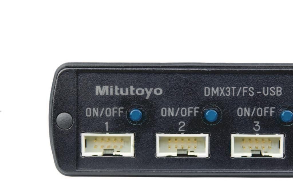 264-06 264-06 Wyjściowy punkt dziesiętny Przełącznik nożny Waga [kg] x Digimatic Wirtualny port COM (VCP) USB z USB IT PAK Sygnał klawiatury USB (HID) Emuluje ustawienie lokalne 0,56 DMX-T / FS2 USB