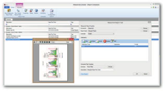 MeasurLink Reports Select a database connection, MeasurLink report template, run or feature run data to report on, and optionally select a filter to be applied to the data.