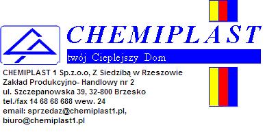 1. IDENTYFIKACJA MIESZANINY: Nazwa handlowa: Zastosowanie: CHEMIKOL-100 jest masą klejową, wiążącą i wypełnieniową przystosowaną do wykonywania izolacji metodą lekką.